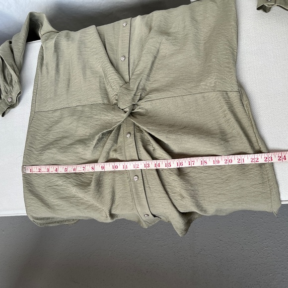 Zara Khaki Long Sleeve Dress - Picture 14 of 14